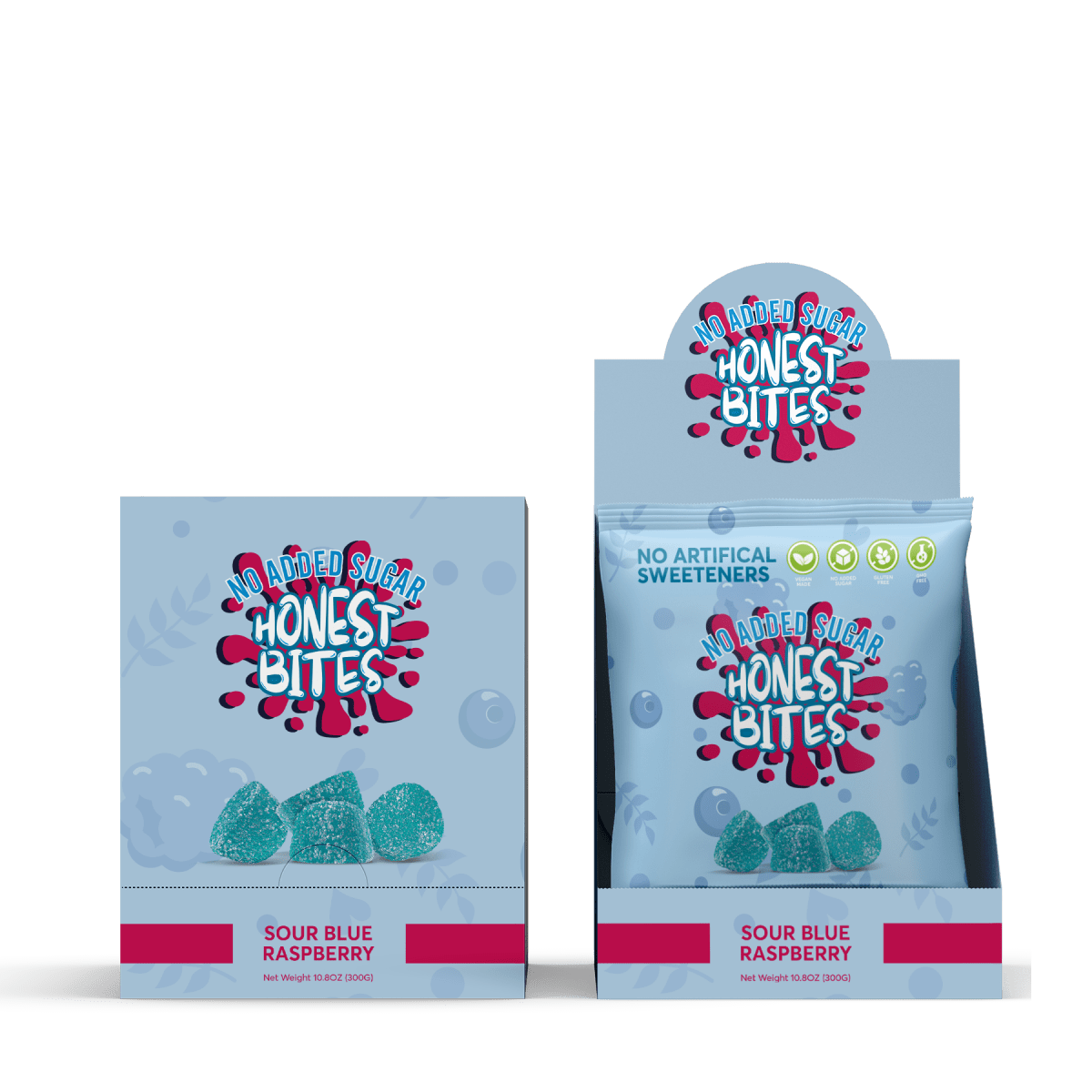 SOUR BLUE RASPBERRY 6 PACK - Honest Bites