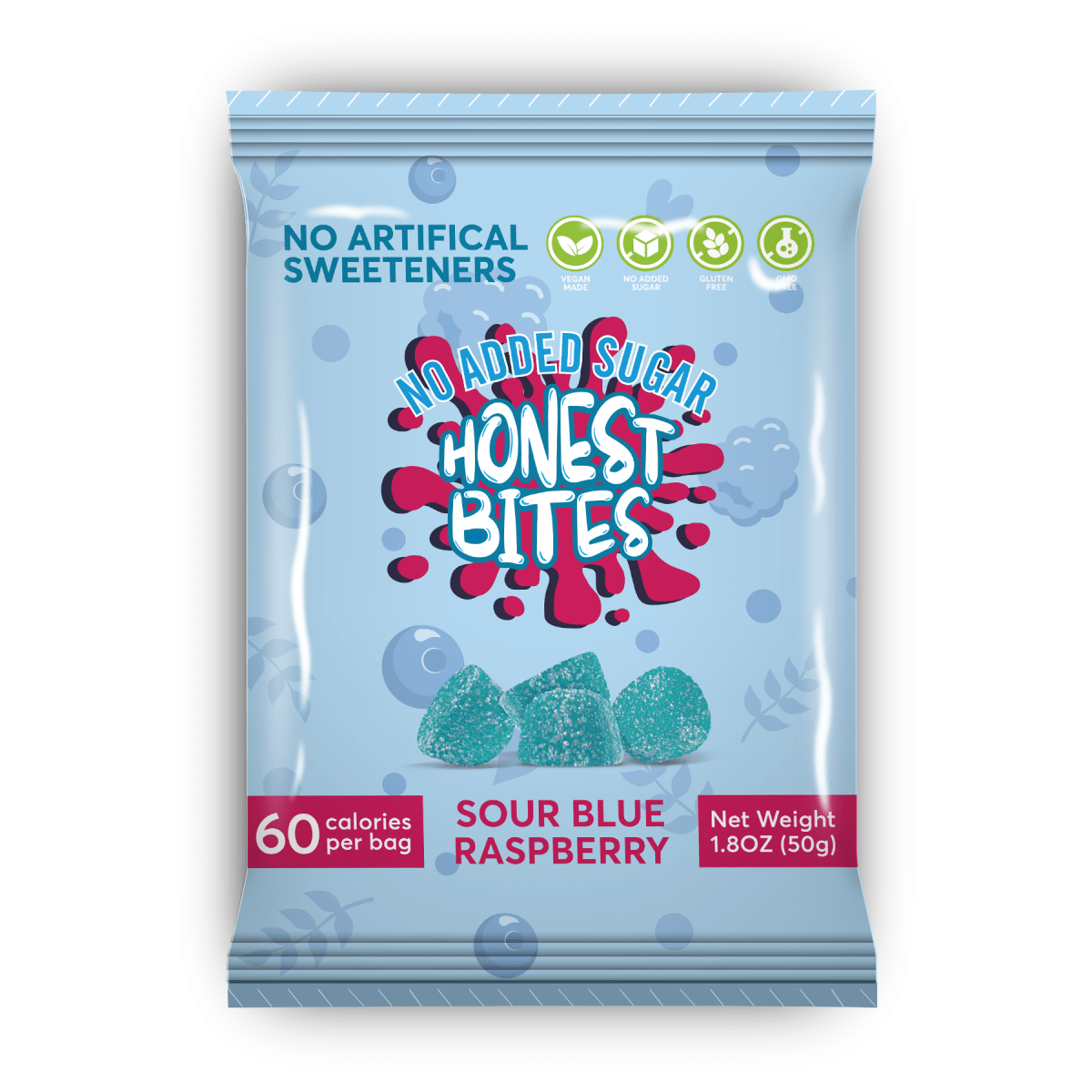SOUR BLUE RASPBERRY 6 PACK - Honest Bites