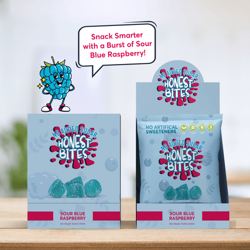 SOUR BLUE RASPBERRY 6 PACK - Honest Bites