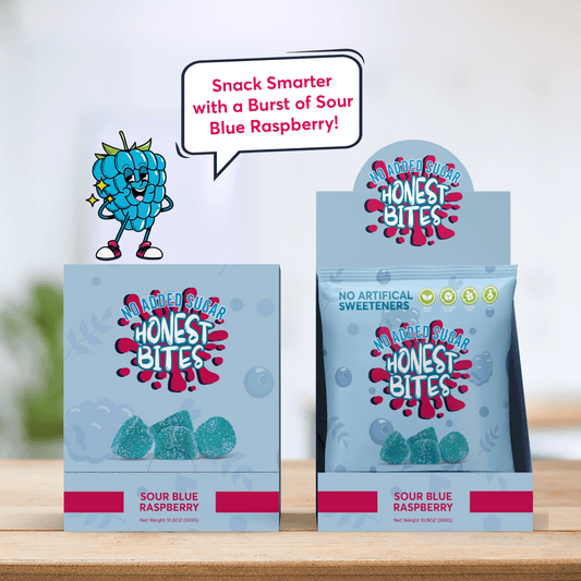 SOUR BLUE RASPBERRY 6 PACK - Honest Bites