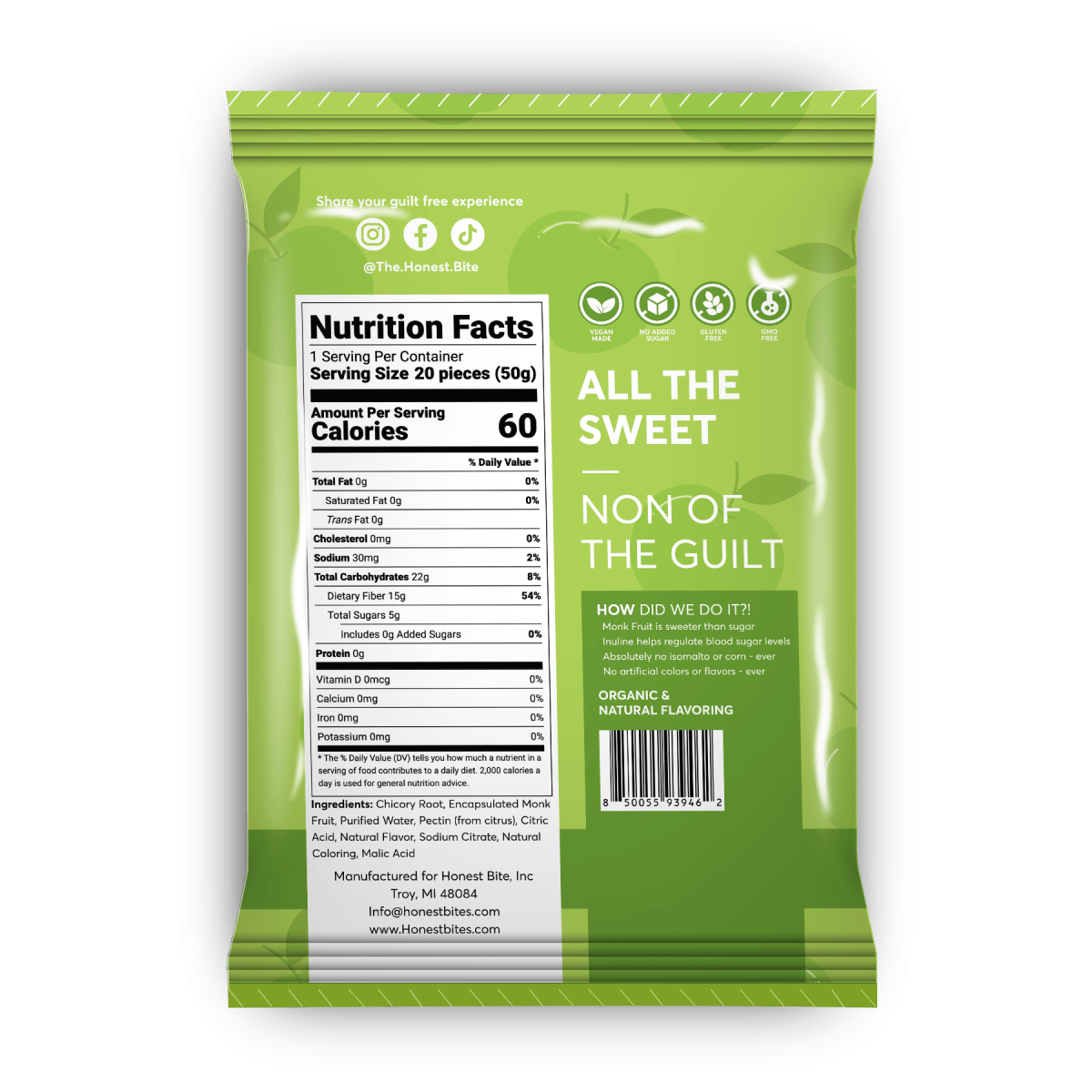 SOUR GREEN APPLE 6 PACK - Honest Bites