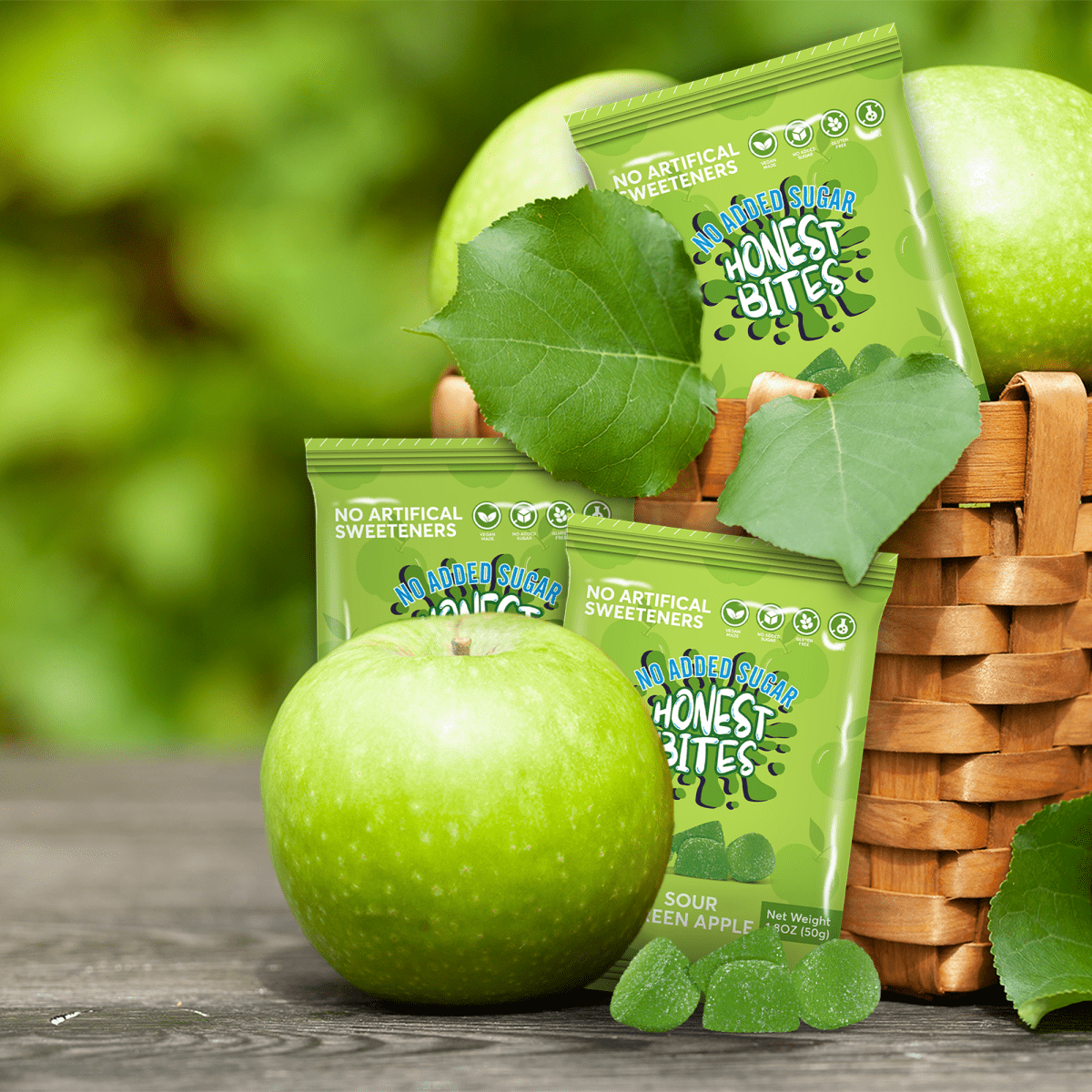 SOUR GREEN APPLE 6 PACK - Honest Bites