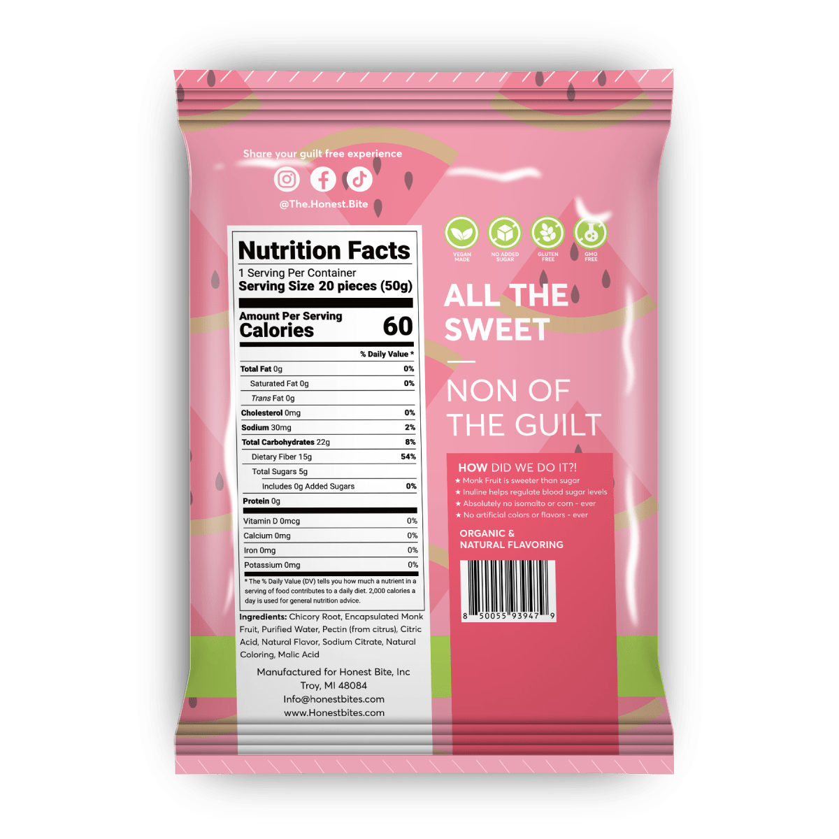 SOUR WATERMELON 6 PACK - Honest Bites